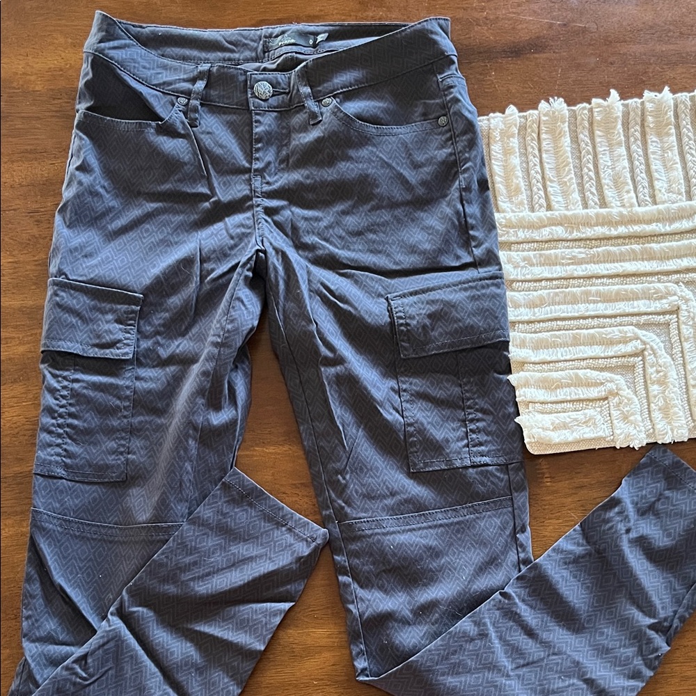Prana Charcoal Patterned Pants - image 1